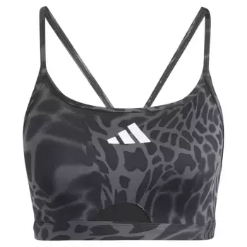 Спортивный бюстгальтер adidas Aeroreact 3 Stripes Low Impact Sports Bra, черный