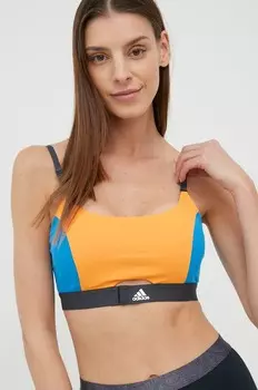 Спортивный бюстгальтер Aeroimpact Luxe adidas Performance, оранжевый