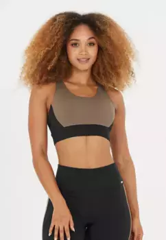 Спортивный бюстгальтер ATHLECIA "Лрис" с мягкими чашками, коричневый