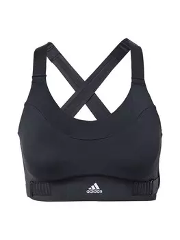 Спортивный бюстгальтер без косточек Adidas Fastimpact Luxe Run High-Support, черный