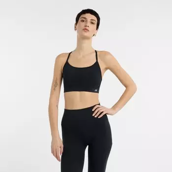 Спортивный бюстгальтер без косточек new balance Essential, черный