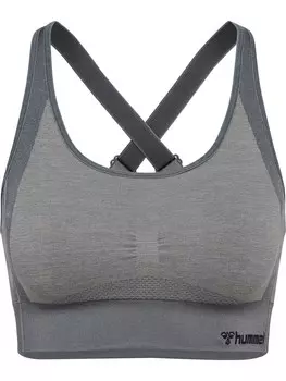Спортивный бюстгальтер-бралетт Hummel, цвет Stone/mottled grey