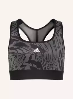 Спортивный бюстгальтер icon powerreact с сеткой Adidas, черный