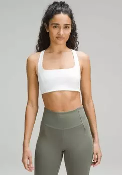 Спортивный бюстгальтер lululemon, белый