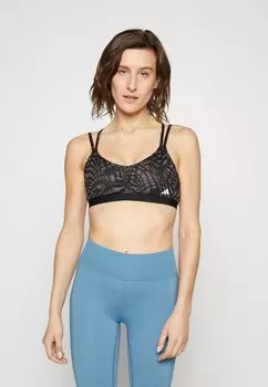 Спортивный бюстгальтер с легкой поддержкой Adidas, черный