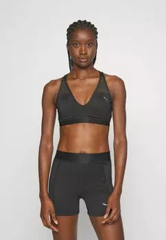 Спортивный бюстгальтер с легкой поддержкой Puma, черный