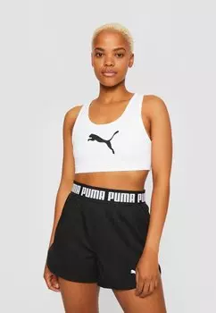 Спортивный бюстгальтер со средней поддержкой Puma, белый
