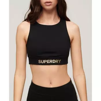 Спортивный бюстгальтер Superdry Sportswear Logo, черный