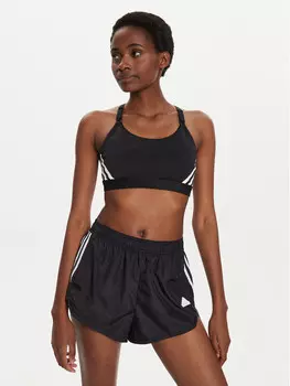 Спортивный бюстгальтер узкого кроя Adidas, черный