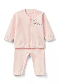 Спортивный костюм COLLO IN COSTINA APERTURA A ZIP SET United Colors of Benetton, цвет pink