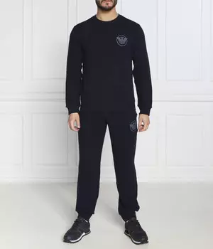 Спортивный костюм Emporio Armani Regular Fit с логотипом, синий