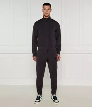 Спортивный костюм мужской Emporio Armani однотонный, серый