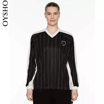 Спортивный лонгслив Oysho, черный