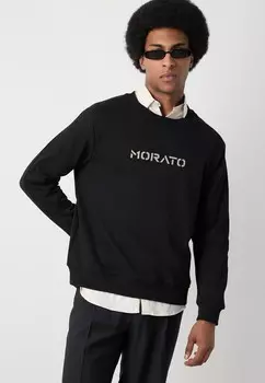 Спортивный свитер RELAXED FITWITH LATEX LOGO PRINT Antony Morato, черный
