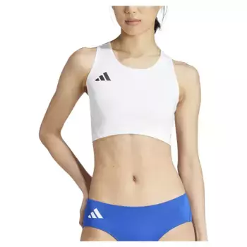 Спортивный топ adidas Adizero Essentials Crop, белый