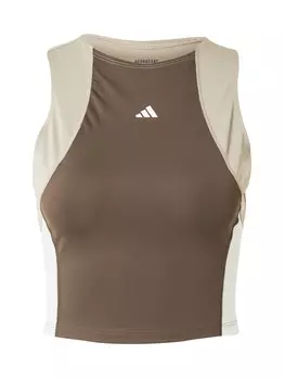 Спортивный топ ADIDAS PERFORMANCE Sports Top, оливковый/пастельно-зеленый