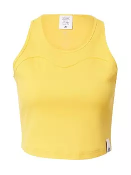 Спортивный топ ADIDAS SPORTSWEAR Sports Top Lounge Rib, желтый