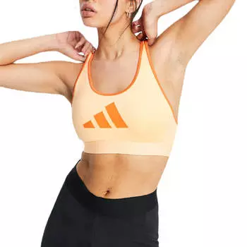Спортивный топ Adidas Training Mid Support, желтый/оранжевый