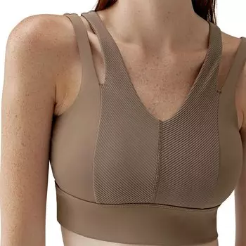 Спортивный топ Born Living Yoga Reka Medium-High Support, коричневый