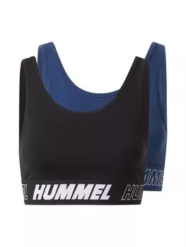 Спортивный топ Hummel MAJA, темно-синий/черный