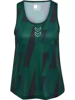 Спортивный топ Hummel Sports Top COURT AOP, пятнистый зеленый
