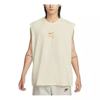 Спортивный топ Nike Sportswear Graphic Tank Asia Sizing 'Coconut White' HM4455-113, бежевый