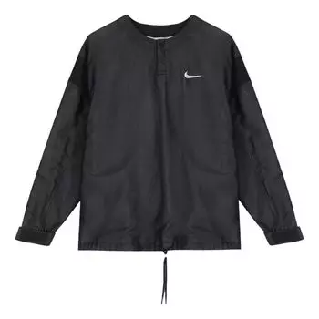 Спортивный топ Nike x Fear of God Long-Sleeve Henley Top 'Black light Bone' BV4411-011, черный