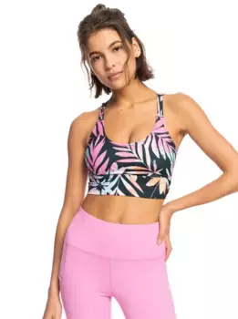 Спортивный топ Roxy "Heart Into It Elongated PT", антрацит