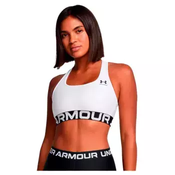 Спортивный топ Under Armour HeatGear Branded medium support, белый