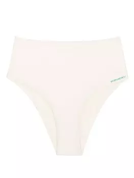 Sporty & Rich плавки бикини Jane с логотипом, нейтральный цвет