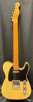 Squier 40th Anniversary Telecaster Vintage Edition Кленовая накладка на гриф Черная анодированная накладка Атласная винтажная светлая электрогитара