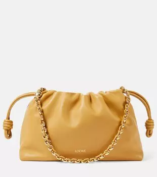 Средний кожаный клатч Flamenco Loewe, Sahara