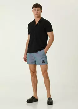 Средний серый купальник с логотипом Calvin Klein