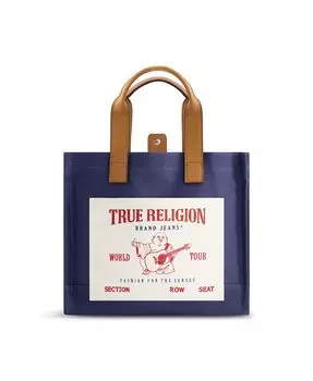 средняя карманная сумка-тоут True Religion, синий