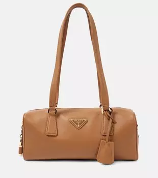 Средняя кожаная сумка через плечо Prada, Caramel 0