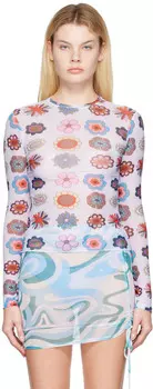 SSENSE Exclusive Multicolor Psychedelic Daisies Cover Up FENSI