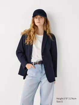 Сшитый на заказ жакет Uniqlo, синий