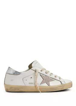 Sstar белые серебристые женские кожаные кроссовки Golden Goose
