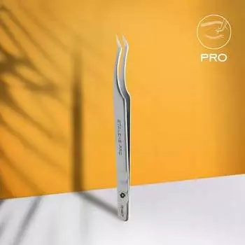Сталекс, Пинцет для наращивания ресниц изогнутый, Pro Expert TE-41/7, STALEKS