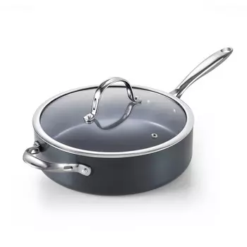 Стандартная глубокая сковорода с антипригарным покрытием и крышкой Cooks Cooks Standard