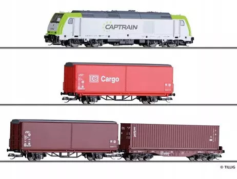 Стартовый комплект грузового поезда TRAXX, Tillig 01448