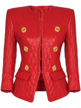 Стеганая куртка Balmain, красный