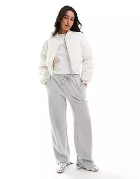 Стеганая куртка-бомбер Cotton On в рубчик цвета кокосового молока Cotton:On