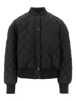 Стеганая куртка-бомбер с монограммой JIL SANDER, черный