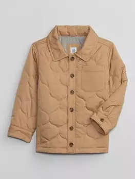 Стеганая куртка Gap, коричневый