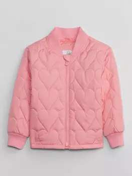 Стеганая куртка Gap, розовый