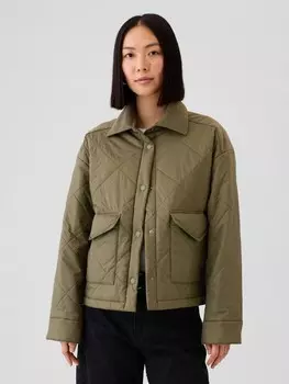 Стеганая куртка Gap, зеленый