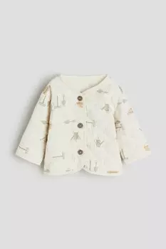 Стеганая куртка H&M, бежевый