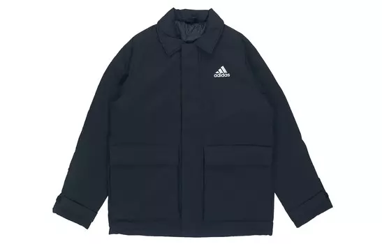 Стеганая куртка мужская черная Adidas, черный