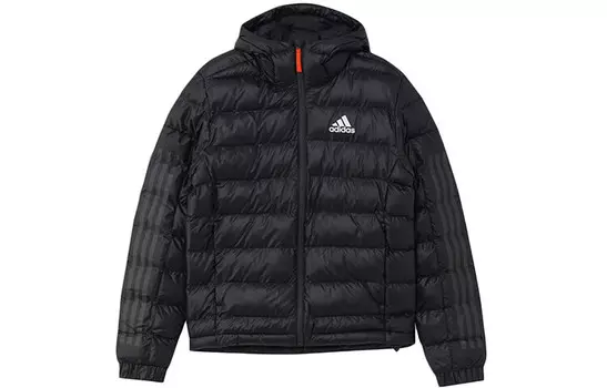 Стеганая куртка мужская черная Adidas, черный
